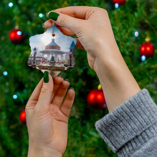 Ligonier Diamond Daytime Snow Porcelain Ornament (available in circle, star, heart, and snowflake)